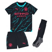 Camisa de Futebol Manchester City Bernardo Silva #20 Equipamento Alternativo Infantil 2024-25 Manga Curta (+ Calças curtas)